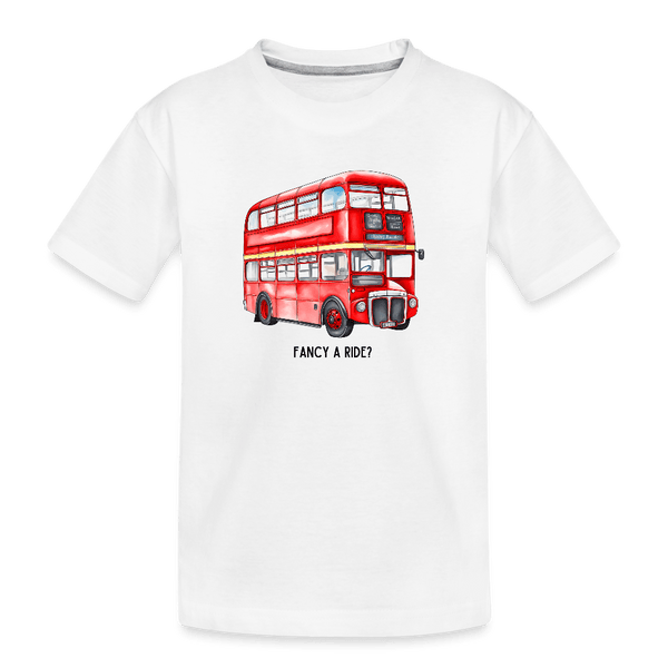 Double Decker Bus - white