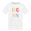 Colorful Big Sis Tee - white