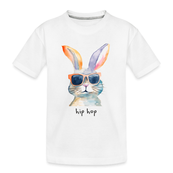 Cool Hip Hop Bunny - white