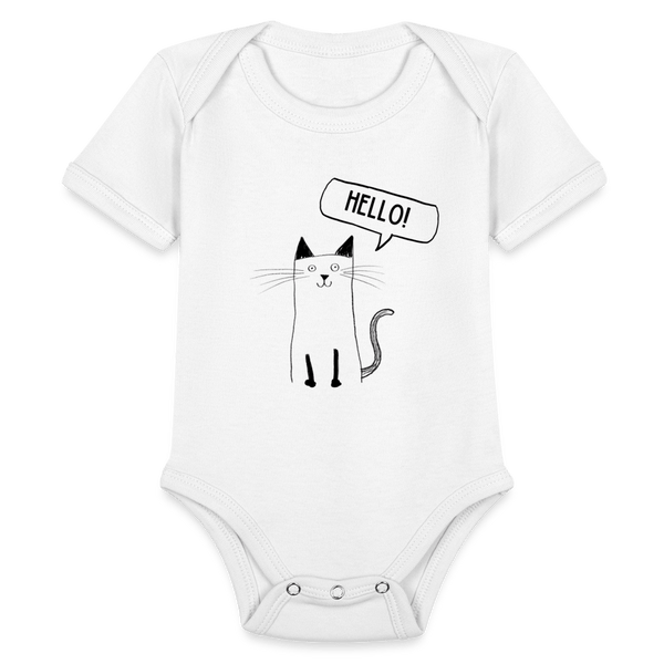 Hello! Cat - white