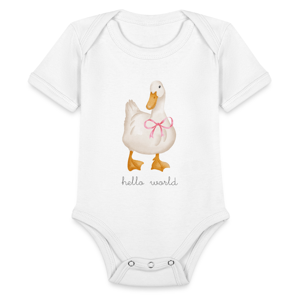 Pink Ribbon Ducky - white