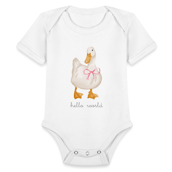 Pink Ribbon Ducky - white