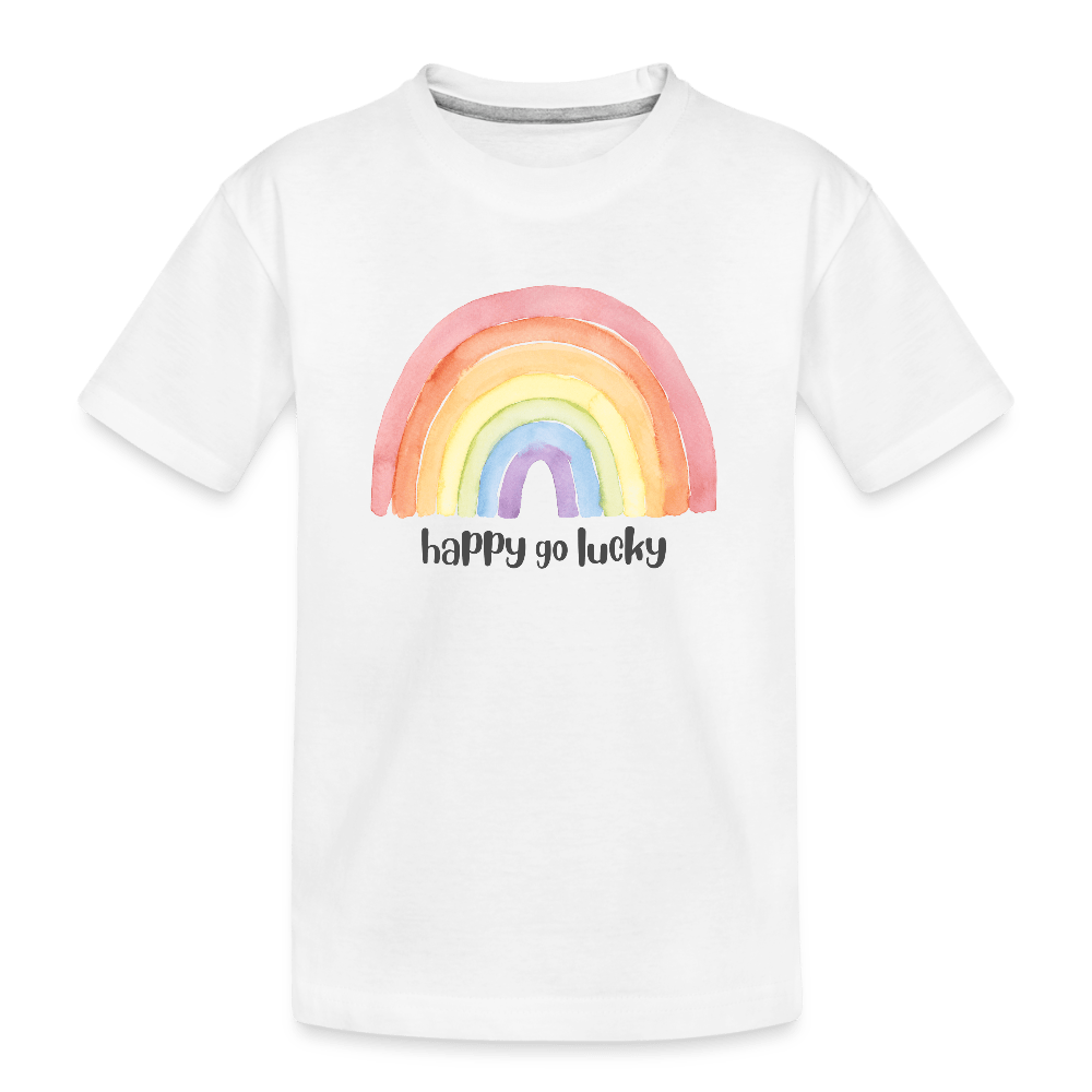 Happy Go Lucky Tee - white