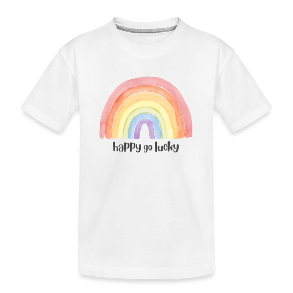 Happy Go Lucky Tee - white