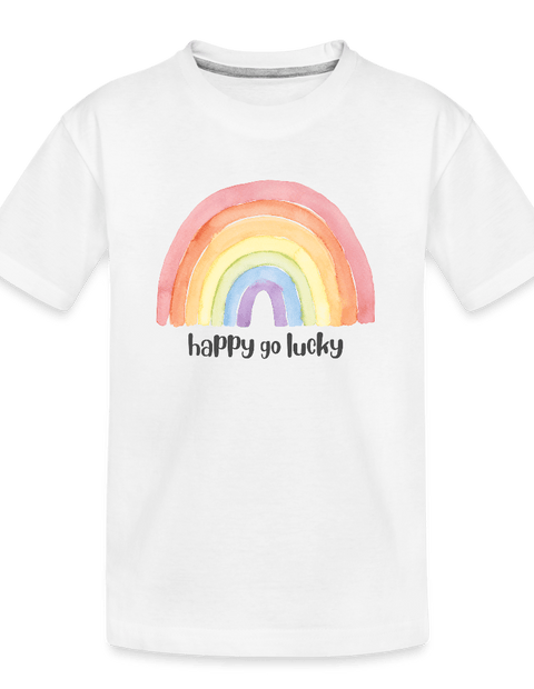 Happy Go Lucky Tee - white