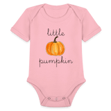 Organic Short Sleeve Baby Bodysuit - light pink