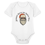 Organic Short Sleeve Baby Bodysuit - white