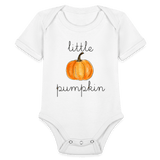 Organic Short Sleeve Baby Bodysuit - white