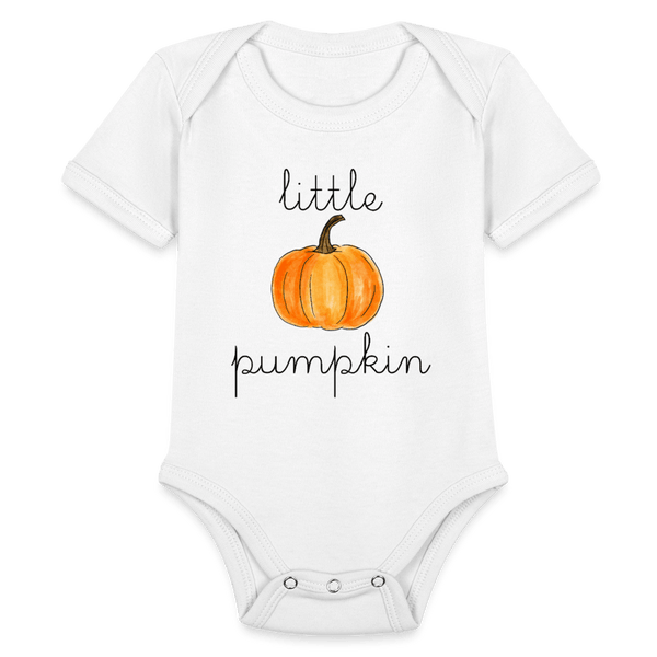 Organic Short Sleeve Baby Bodysuit - white