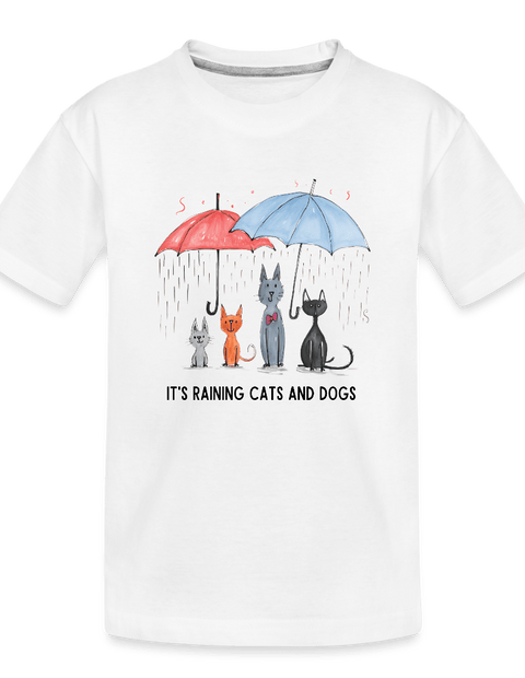 Rainy Day Cats - white