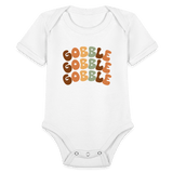 Organic Short Sleeve Baby Bodysuit - white