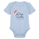 Organic Short Sleeve Baby Bodysuit - sky