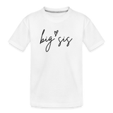 Cursive Big Sis Tee - white