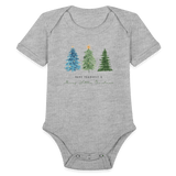 Organic Short Sleeve Baby Bodysuit - heather grey