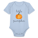 Organic Short Sleeve Baby Bodysuit - sky