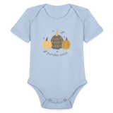 Organic Short Sleeve Baby Bodysuit - sky