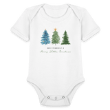 Organic Short Sleeve Baby Bodysuit - white