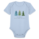 Organic Short Sleeve Baby Bodysuit - sky