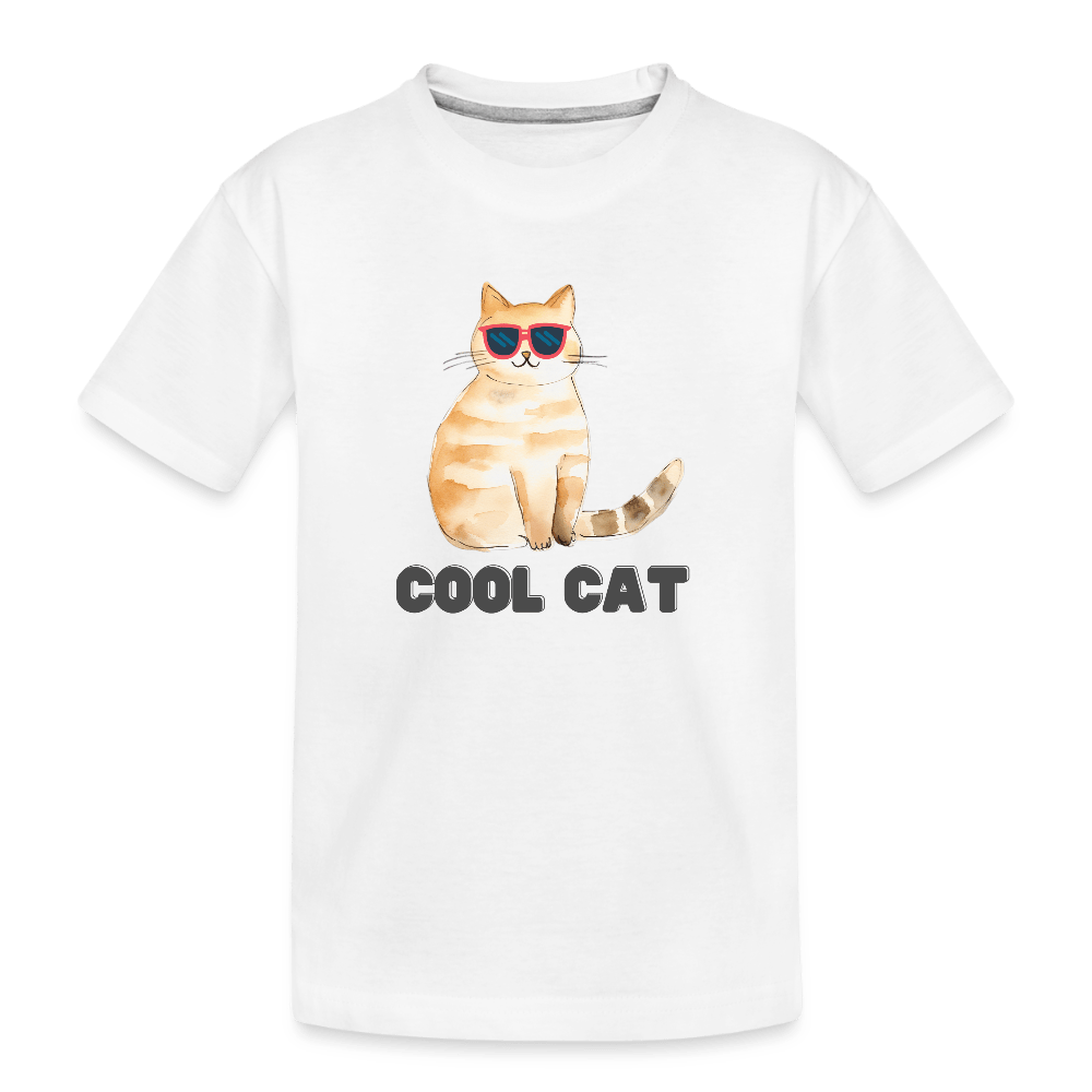 Cat in Shades - white