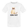 Cat in Shades - white