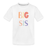Colorful Big Sis Tee - white