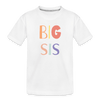 Colorful Big Sis Tee - white