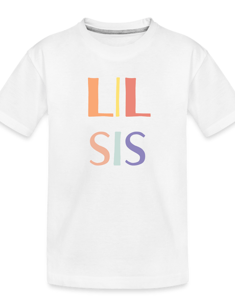 Colorful Lil Sis Tee - white