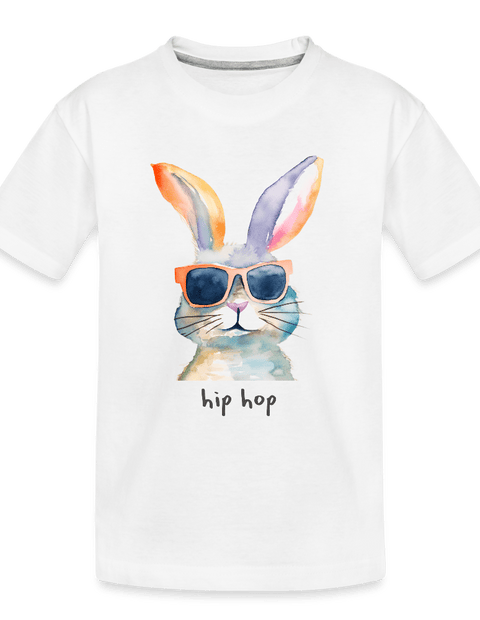 Cool Hip Hop Bunny - white