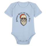 Organic Short Sleeve Baby Bodysuit - sky