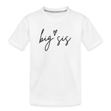 Cursive Big Sis Tee - white