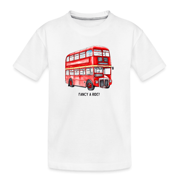 Double Decker Bus - white
