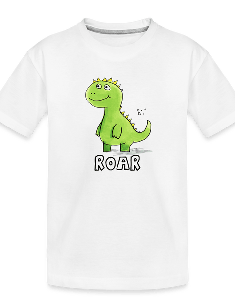 Green Dino - white