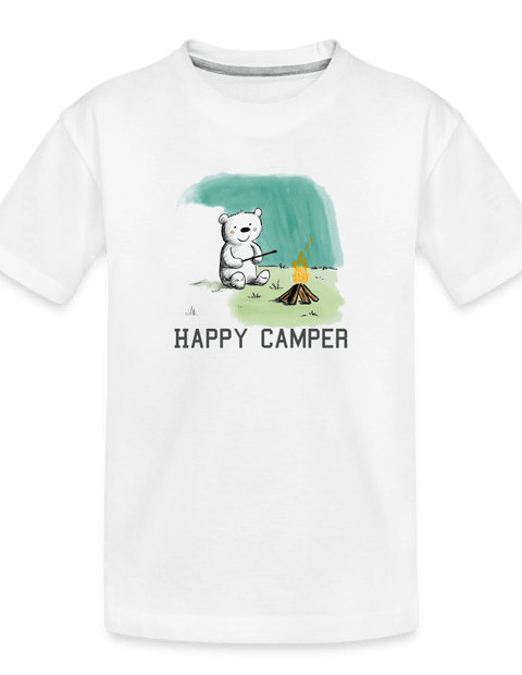 Happy Camper Bear - white