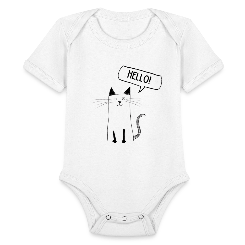 Hello! Cat - white