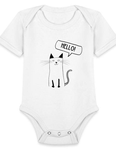 Hello! Cat - white