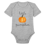 Organic Short Sleeve Baby Bodysuit - heather grey