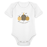 Organic Short Sleeve Baby Bodysuit - white
