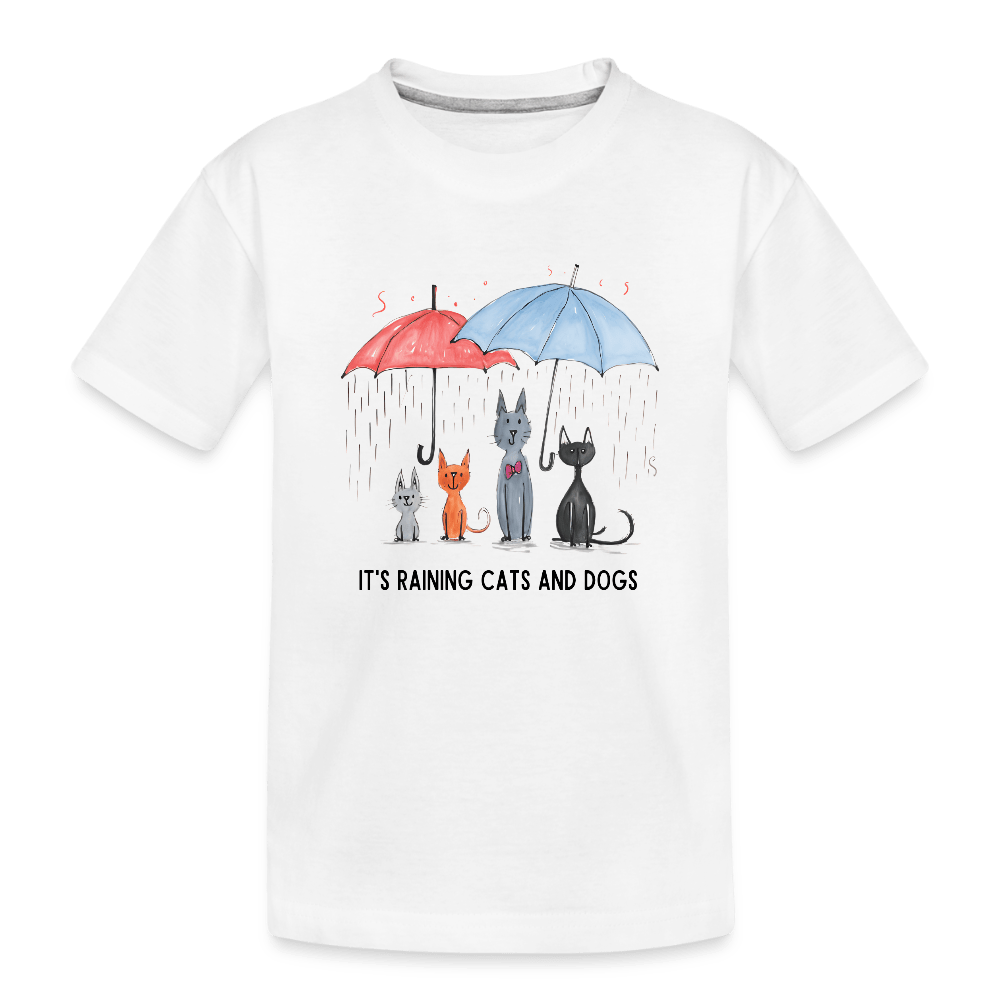 Rainy Day Cats - white