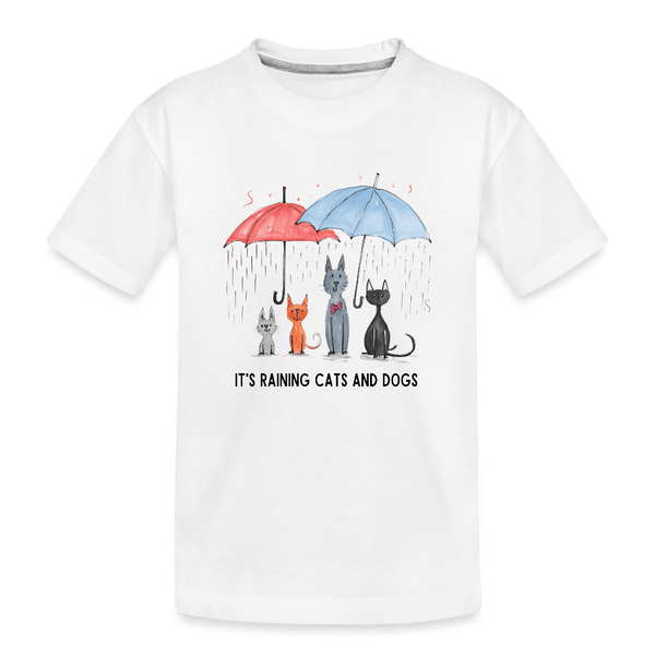 Rainy Day Cats - white