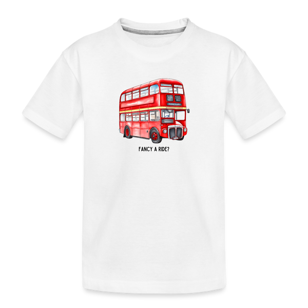 Double Decker Bus - white