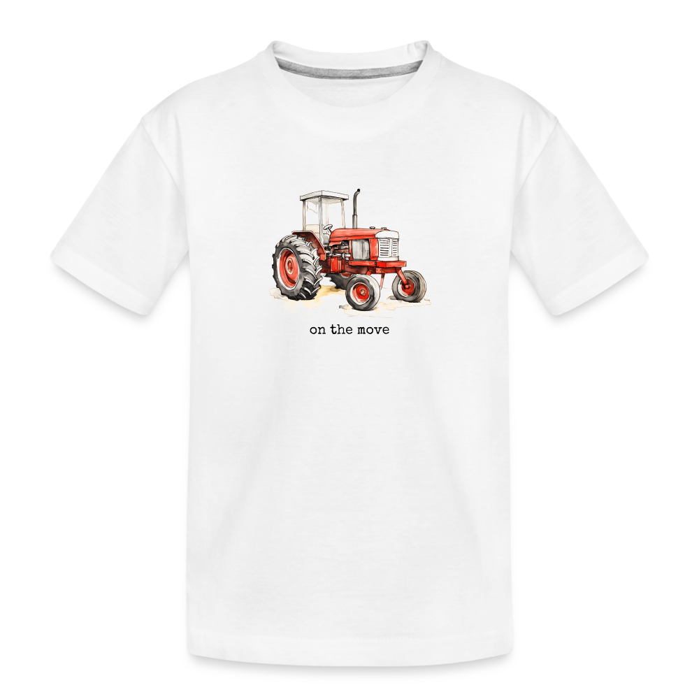 Big Red Tractor - white