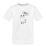 Cat Says Hello! - white
