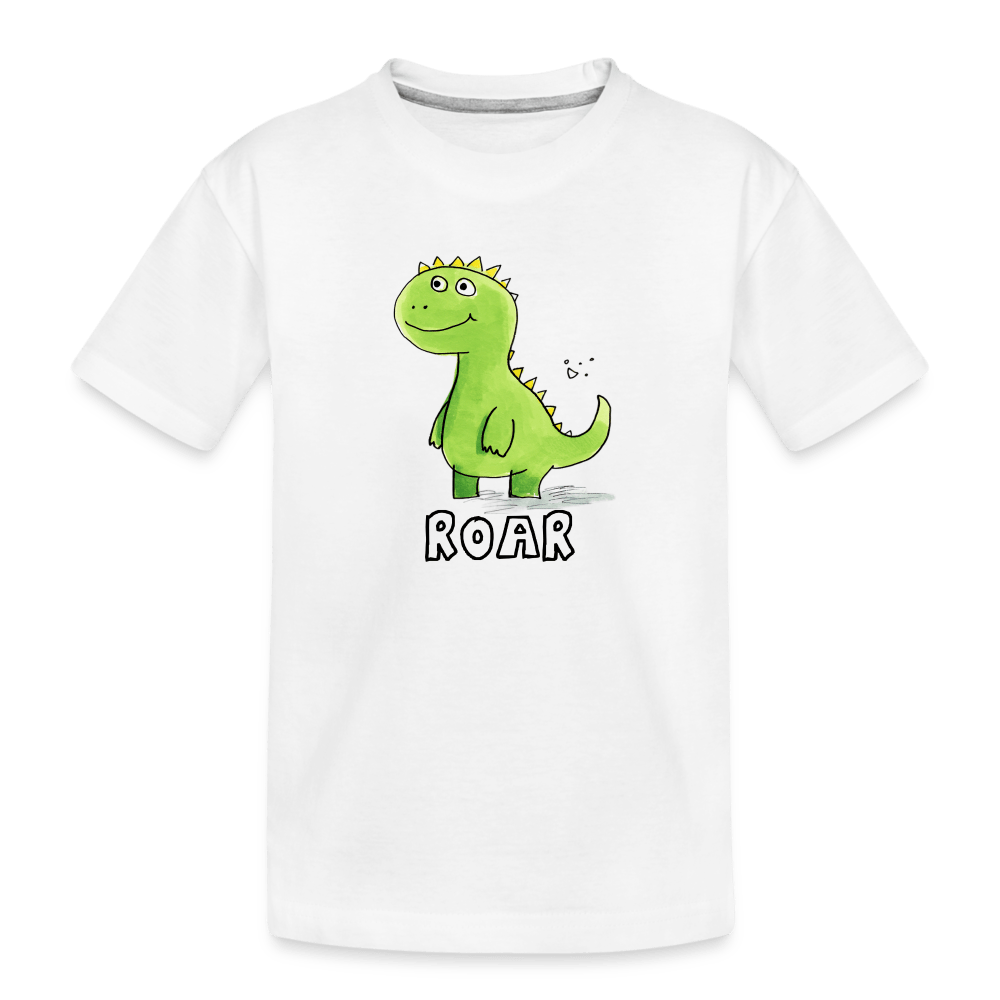 Green Dino - white