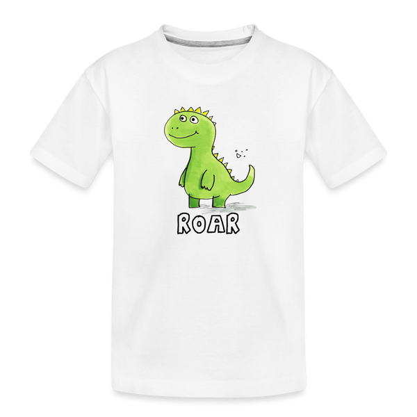 Green Dino - white