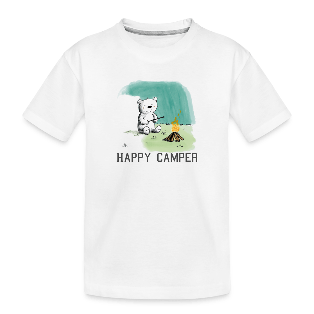 Happy Camper Bear - white