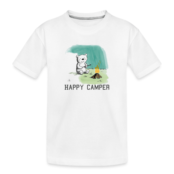 Happy Camper Bear - white