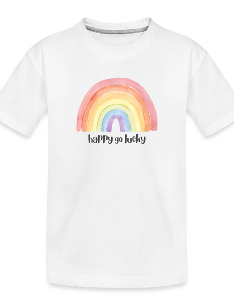 Happy Go Lucky Tee - white