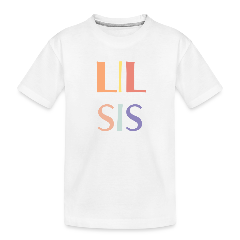 Colorful Lil Sis Tee - white