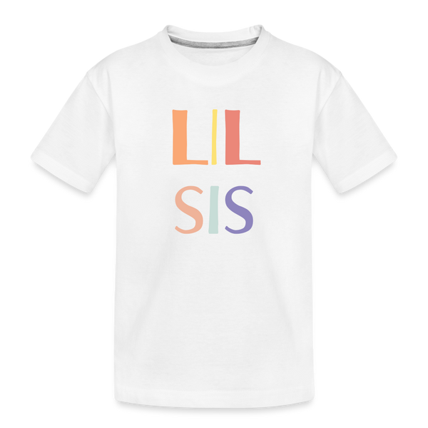 Colorful Lil Sis Tee - white