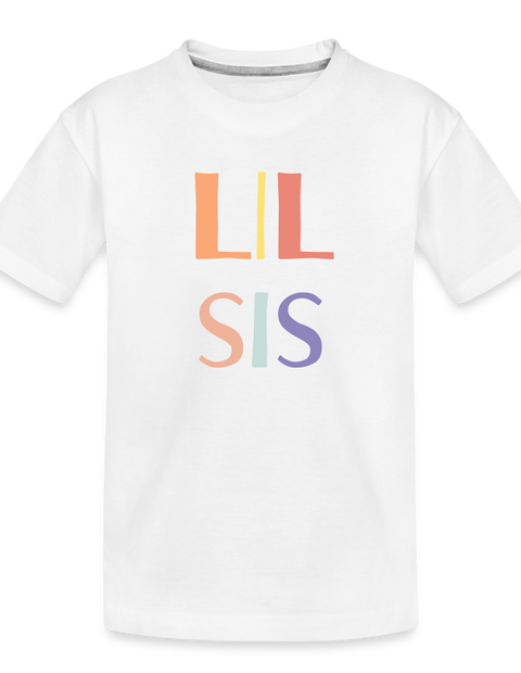 Colorful Lil Sis Tee - white